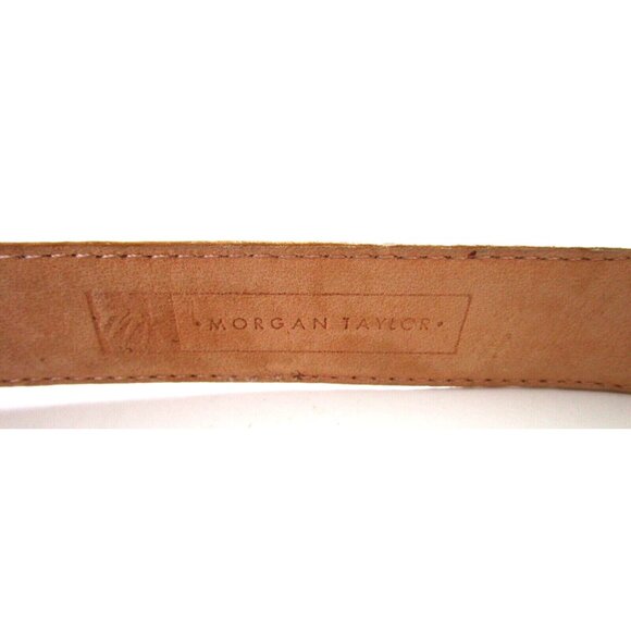 Morgan Taylor Genuine Leather Orange/Light Brown Belt - Women Size Small 24-28" - Picture 8 of 9